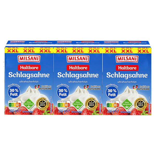 H-Sahne 3 x 200 g, 30 %