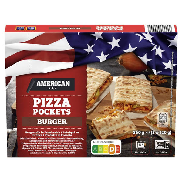 Pizza Pockets 360 g, Burger