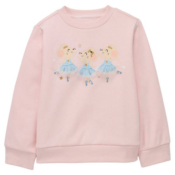 Kleinkinder 3D Sweatshirt, Rosa, 86/92