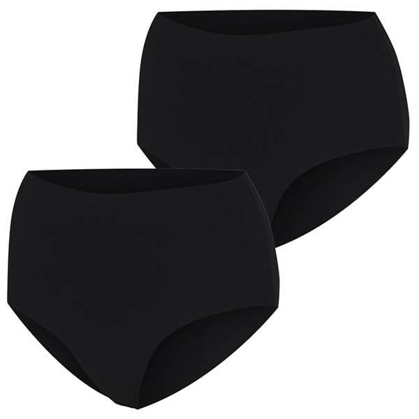 Damen Shapewear-Unterwäsche, Schwarz, 2er-Set Slips, S 36/38