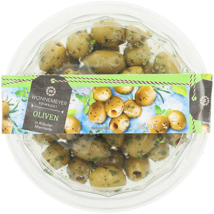 Germany product data sample: Oliven 300 g, Kräuter