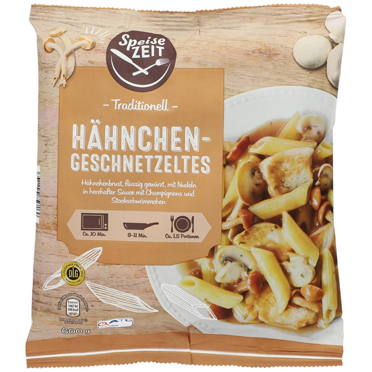 Germany product data sample: Traditionelle Küche 0,6 kg, Hähnchen-Geschnetzeltes