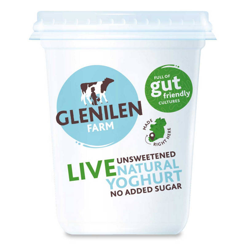 GLENILEN FARM Live Unsweetened Natural Yoghurt 500 g
