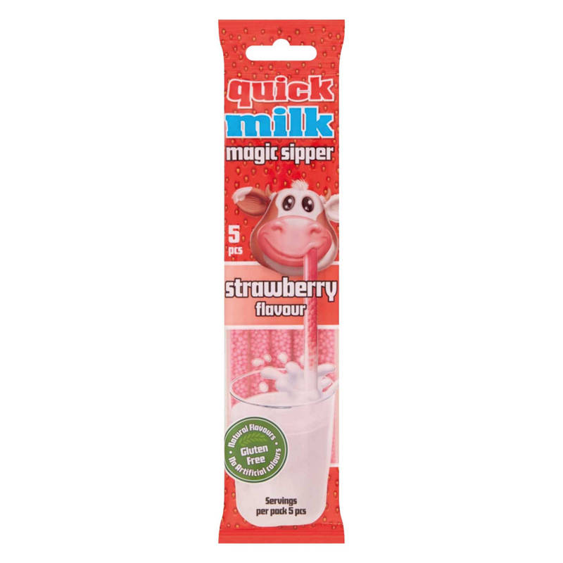 QUICK MILK Strawberry Magic Sipper 5 Pack 1 Each