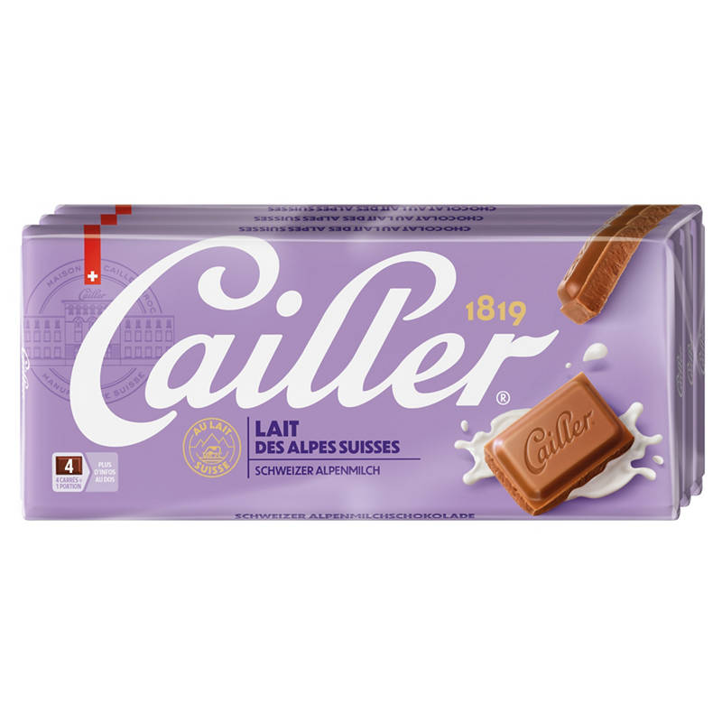 Cailler Tavolette di cioccolato , al latte e nocciole 3x100g