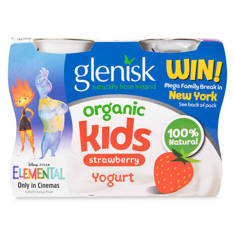 GLENISK Organic Kids Strawberry Yogurt 360 g