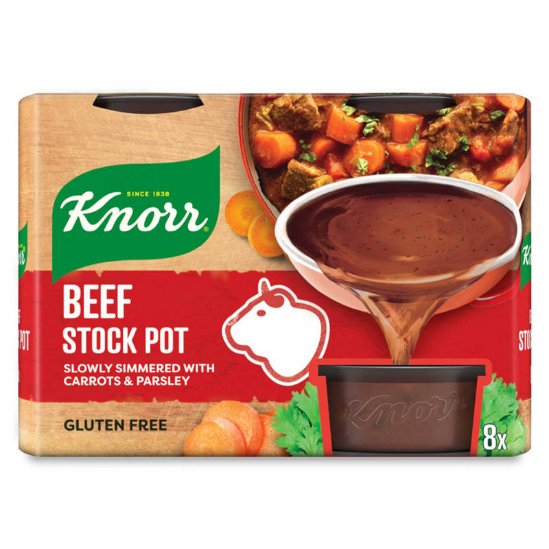 KNORR Beef Stock Pots 8 Pack 224 g