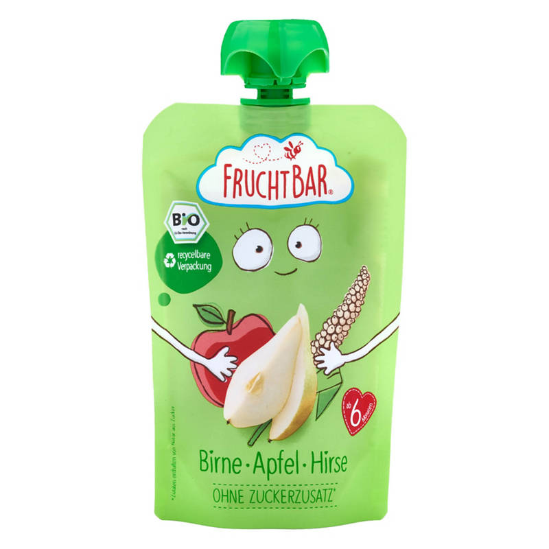 FRUCHTBAR Bio Quetsch Beutel,100g, Birne-Apf-Hir