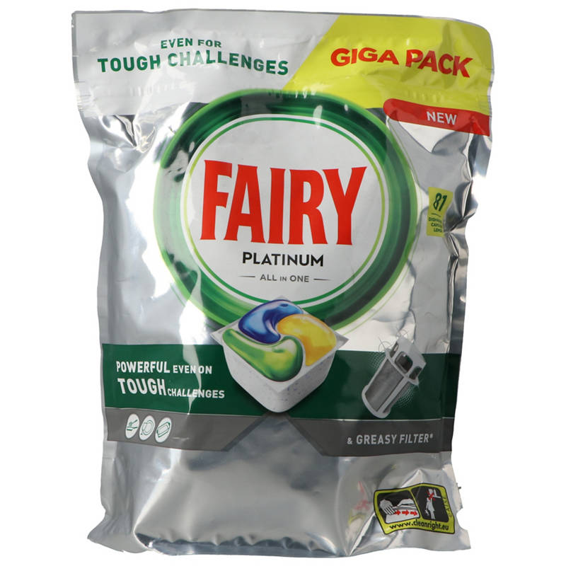 Fairy Pastiglie per lavastoviglie Platinum 81cycles