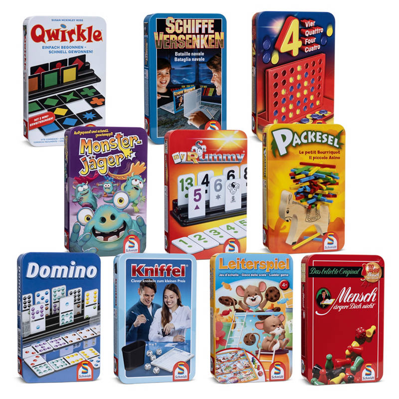 Jeu de voyage dans une boîte en métal