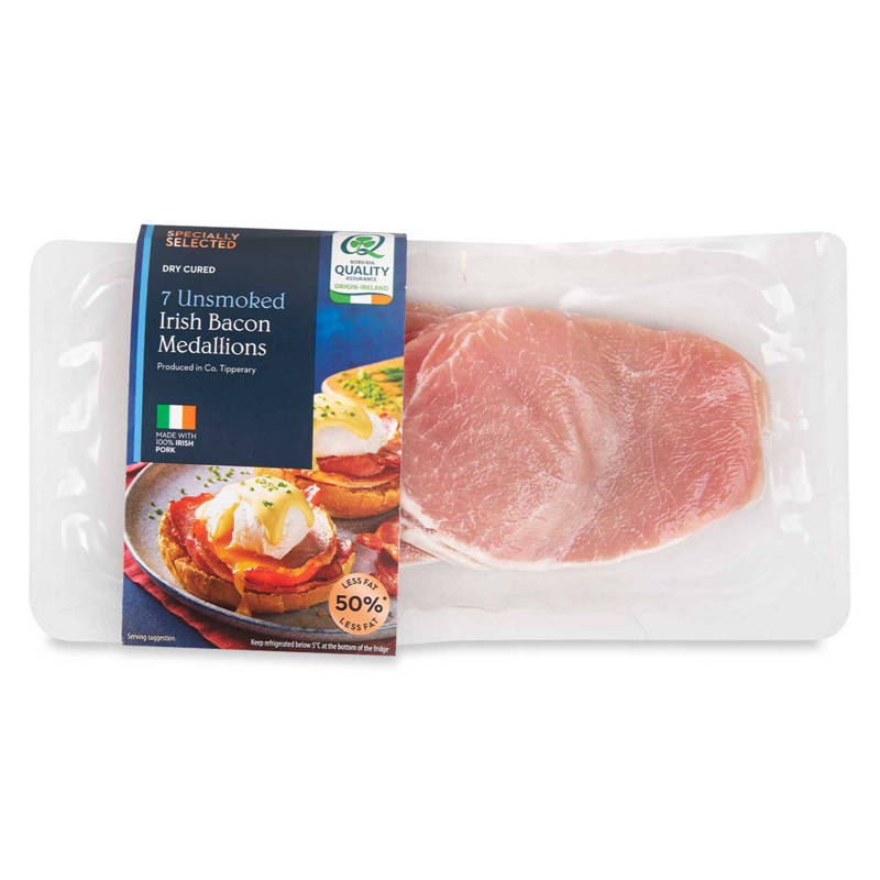 SPECIALLY SELECTED Unsmoked Irish Bacon Medallions 7 Pack 200 g