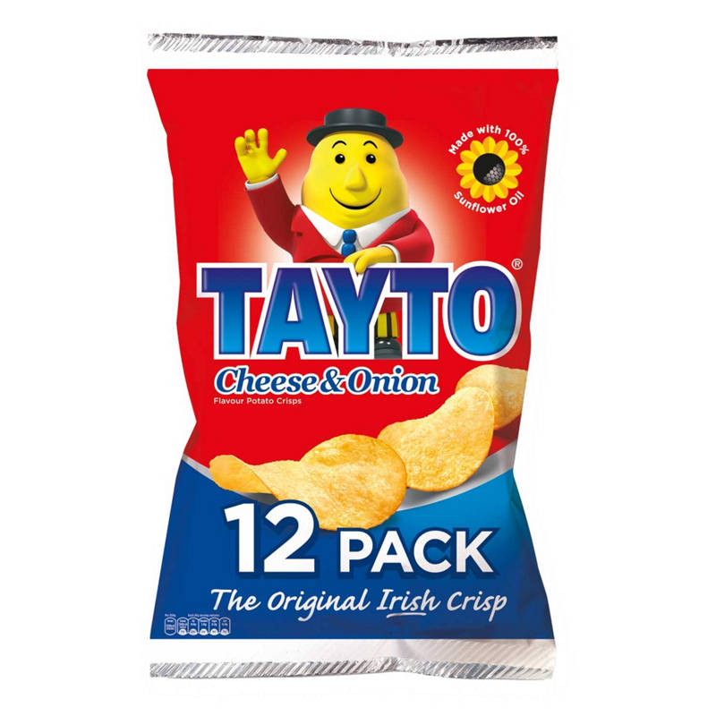 TAYTO Cheese & Onion Crisps 12 Pack 300 g