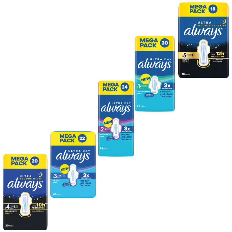 ALWAYS Ultra Sanitary Towels Megapack 20 Each