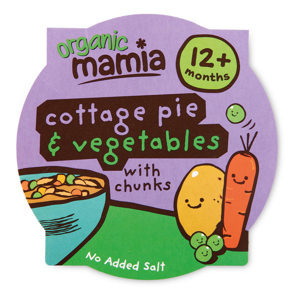 Mamia Organic Cottage Pie & Vegetables with Chunks Tray Meal