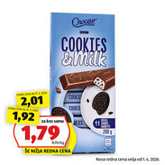 Čokoladne palčke, mlečna krema in piškoti