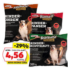 ROMEO PREMIUM Prigrizki za pse, goveja koža