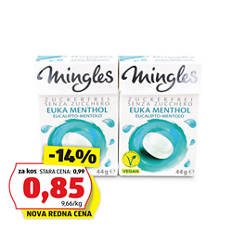 Mingles bonboni, euka-mentol