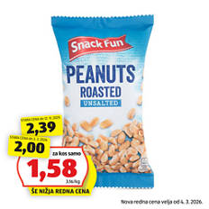 Arašidi, praženi in nesoljeni