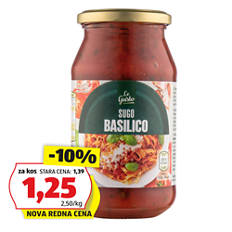 Omaka za testenine, z baziliko