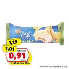 Soft Cake mix, banana-bela čokolada