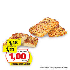 Focaccia s slanino in čebulo