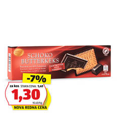 Masleni keksi, s temno čokolado