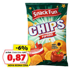 Čips, s papriko