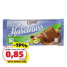 Mlečna čokolada z drobljenimi lešniki