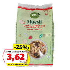 Bio muesli, pira-sadje