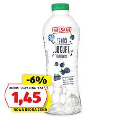 Sadni tekoči jogurt, borovnica