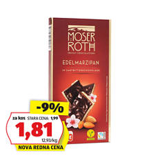 Polnjena temna čokolada, z marcipanom