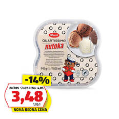 Sladoled Quartissimo, Nutoka