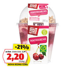 Zajtrk v lončku, češnja