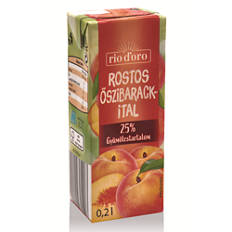 Őszibarackital, 25 % gyümölcstartalommal, 0,2 l