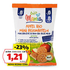 Bio mini riževi vaflji, jabolko