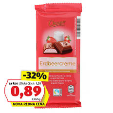 Polnjena čokolada, jagoda