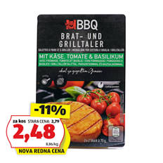 Pripravek sira za žar, bazilika/paradižnik