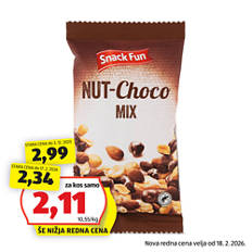 Mešanica oreščkov, s čokolado