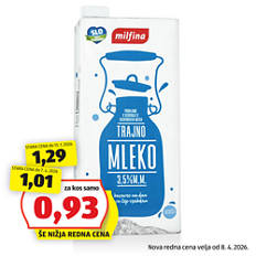 Trajno mleko z zamaškom