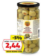 Polnjene zelene olive