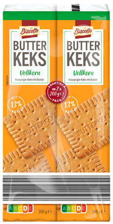 Butterkeks 400 g, Vollkorn