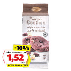 Premium piškoti, trojna čokolada Soft Baked