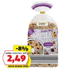 Muesli, z rozinami in oreščki