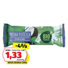 Bio veganska presna ploščica brez glutena, črni ribez-kokos