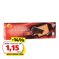 masleni piškoti s temno čokolado