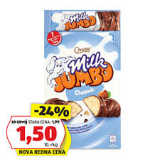 Mlečne čokoladice Jumbo, lešnik