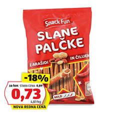 Slane palčke z arašidi in čilijem