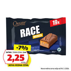 Mini čokoladice, Race