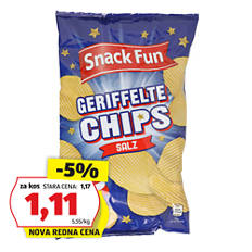 Rebrasti čips, slani