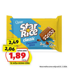 Čokolada z rižem, mlečna